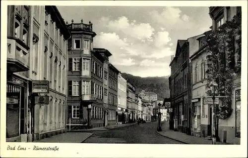 Ak Bad Ems an der Lahn, Römerstraße, Stollwerck Schild