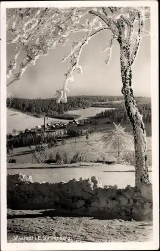 Ak Jöhstadt im Erzgebirge Sachsen, Dürrenberg, Panorama, Winteransicht