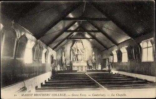 Ak Canterbury Kent England, Marist Brothers College, Grove Ferry, Chapelle