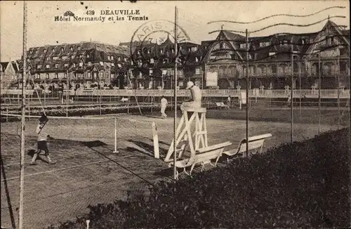Ak Deauville Calvados, Hotel Normandy, Les Tennis