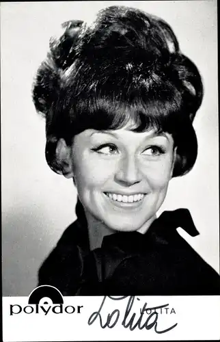 Ak Sängerin Lolita, Portrait, Autogramm,  Polydor