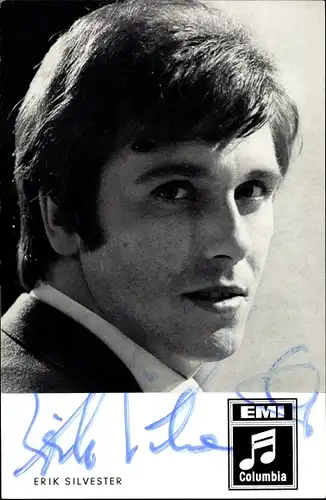 Ak Sänger Erik Silvester, Portrait, Autogramm, Emi Columbia