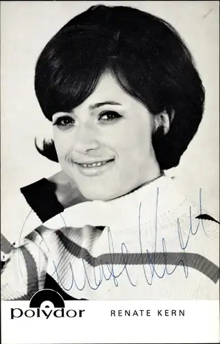 Ak Sängerin Renate Kern, Portrait, Autogramm, Polydor, Rüdel Verlag