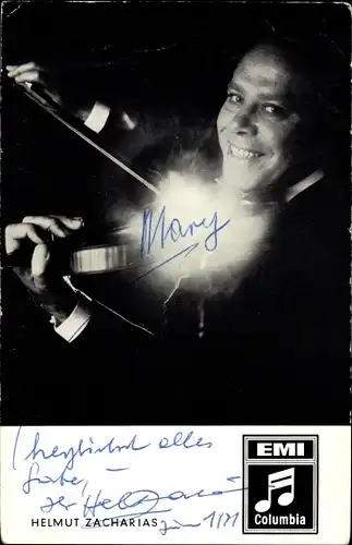Ak Musiker Helmut Zacharias, EMI Columbia Records, Violinist