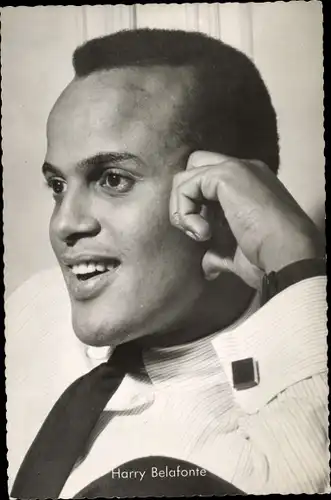 Ak Schauspieler Harry Belafonte, Portrait, Autogramm