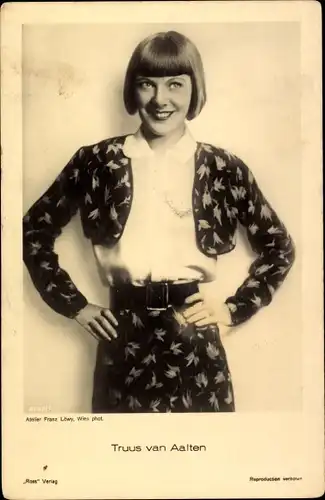 Ak Schauspielerin Truus van Aalten, Portrait, Ross Verlag 6292/1