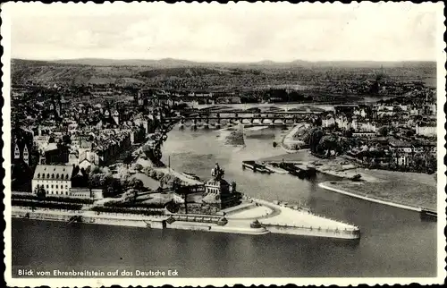 Ak Ehrenbreitstein Koblenz am Rhein, Deutsches Eck