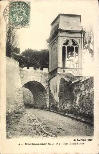 Ak Montmorency Val d’Oise, Rue Saint-Victor