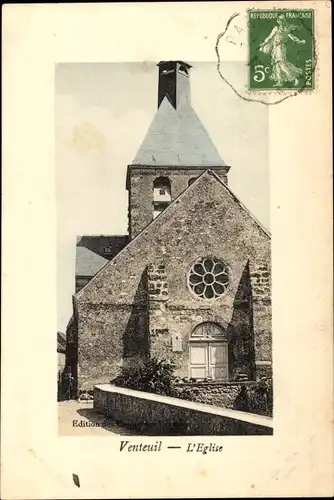 Ak Venteuil Marne, Kirche