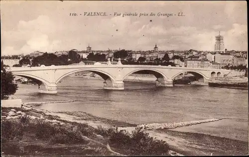 Ak Valence Drôme, vue generale prise des Granges