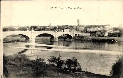 Ak Valence Drôme, le Nouveau Pont