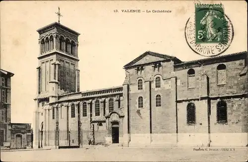 Ak Valence Drôme, la Cathedrale