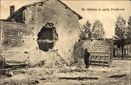 Ak Saint Hilaire le Petit Marne, Ruine