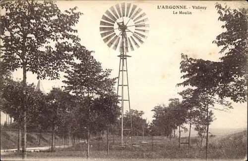 Ak Valmy Marne, Le Moulin, l'Argonne