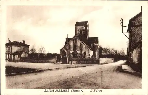 Ak Saint Masmes Marne, l'Eglise
