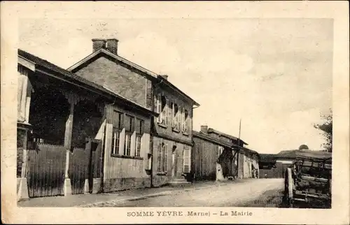 Ak Somme Yevre Marne, La Mairie