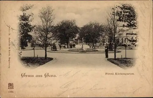 Ak Gera in Thüringen, fürstlicher Küchengarten