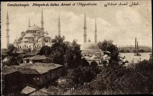 Ak Konstantinopel Istanbul Türkei, Sultan-Ahmed-Moschee und Hippodrom