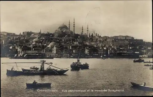 Ak Konstantinopel Istanbul Türkiye, Panorama, Süleymania-Moschee