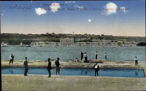 Ak Konstantinopel Istanbul Türkiye, Kaiserpalast, Dolma Bagtche Bosporus