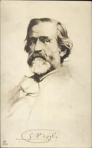 Künstler Ak Komponist Giuseppe Verdi, Portrait