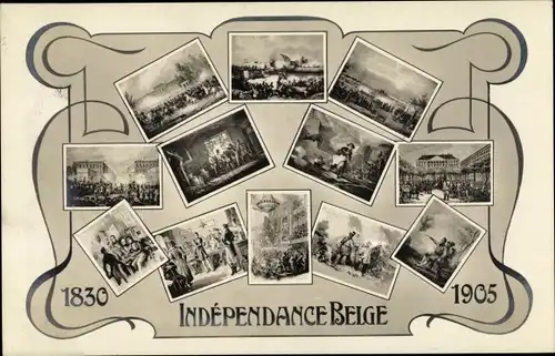 Ak Belgische Unabhängigkeit 1830-1905