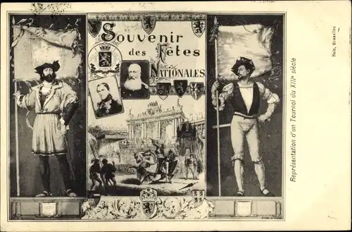 Ak Nationalfeier zur belgischen Unabhängigkeit 1905