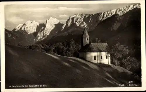 Ak Ebbs in Tirol, St. Antoniuskapelle im Kaisertal