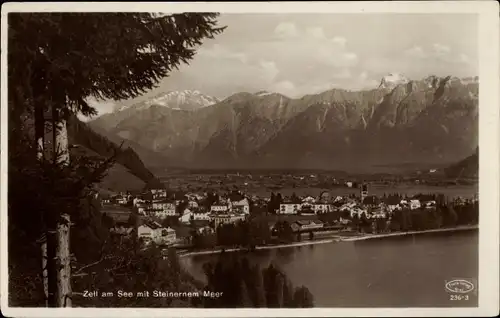 Ak Zell am See in Salzburg, Panorama mit Steinernem Meer