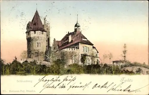 Ak Teplice Teplitz Region Aussig, Schlossberg