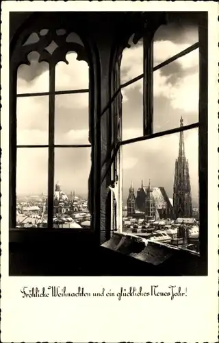 Ak Wien 1 Innere Stadt, Fensterblick, Stephansdom