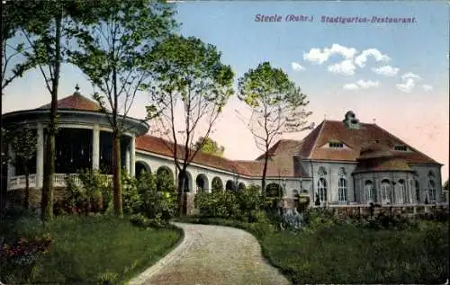 Ak Steele Essen im Ruhrgebiet, Stadtgarten-Restaurant