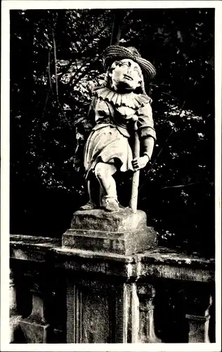 Foto Ak Weikersheim in Tauberfranken Württemberg, Schlosspark, Statue