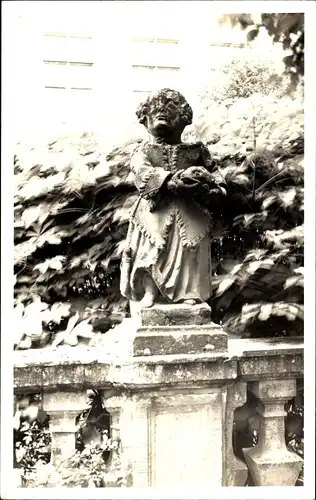 Foto Ak Weikersheim in Tauberfranken Württemberg, Schlosspark, Statue