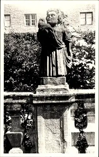 Foto Ak Weikersheim in Tauberfranken Württemberg, Schlosspark, Statue