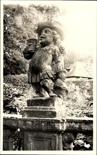 Foto Ak Weikersheim in Tauberfranken Württemberg, Schlosspark, Statue