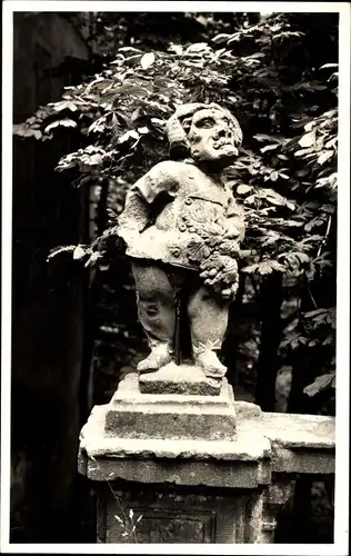 Foto Ak Weikersheim in Tauberfranken Württemberg, Schlosspark, Statue