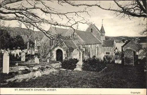 Ak St. Brélade Kanalinsel Jersey, Kirche