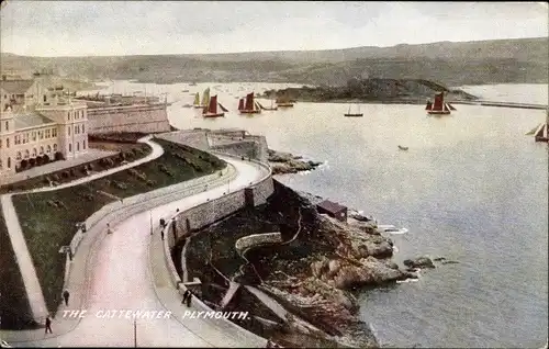 Ak Plymouth Devon England, Cattewater