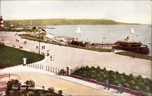 Ak Plymouth Devon England, Promenade