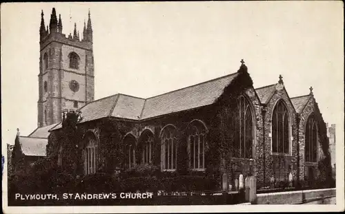 Ak Plymouth Devon England, St. Andrew's Church