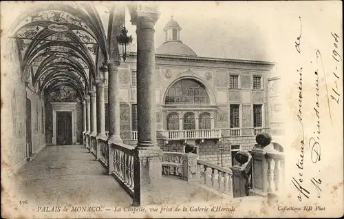 Ak Monaco, Palais, Kapelle, Galerie d'Hercule