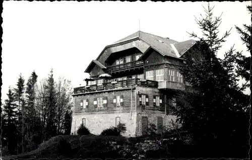 Foto Ak Mürzzuschlag Steiermark, Alpenhotel Bärenkogel