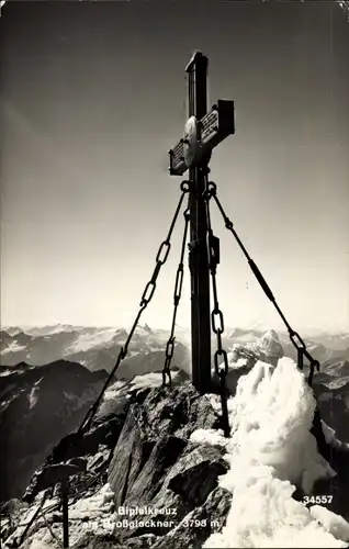 Ak Heiligenblut am Großglockner in Kärnten, Gipfelkreuz