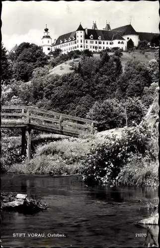 Ak Vorau Steiermark, Stift Vorau, Brücke