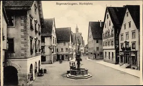 Ak Sigmaringen an der Donau Baden Württemberg, Marktplatz