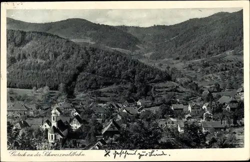 Ak Gutach an der Schwarzwaldbahn Baden, Panorama
