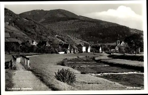 Ak Lautenbach im Renchtal Schwarzwald, Ortsansicht, Fußweg