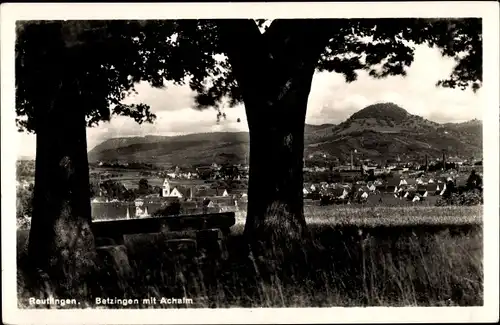 Ak Betzingen Reutlingen Baden Württemberg, Gesamtansicht mit Achalm