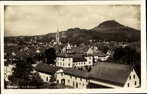 Ak Reutlingen in Württemberg, Burg Achalm, Ortsansicht